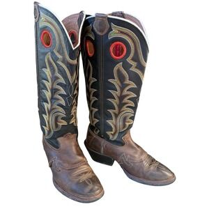 Tony Lama Men's 11D Buckaroo Style Western Cowboy Boots Leather RR1002